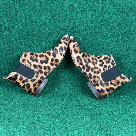 Madewell Leopard Calf Hair Chelsea Ankle Boot Pointed Toe Womens 8.5 E2241 - Picture 9 of 14